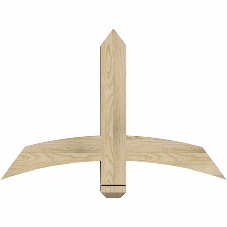 Ekena Millwork Bellingham Rough Sawn Timber Gable Bracket, Douglas Fir, 36"W x 24"H x 4"D x 4"F, 16/12 Pitch GBW036X24X0404BEL00RDF